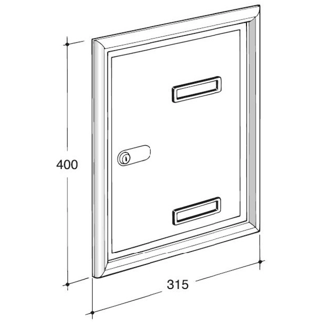 Vendita online Porta ritiro per cassetta posta in alluminio Silver